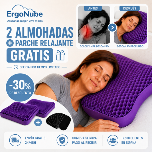 Despiértate Sin Dolor de Cuello y Descansa Mejor Desde la Primera Noche - ErgoNube™