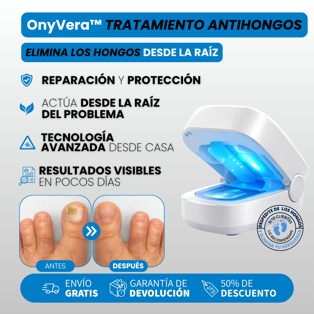 OnyVera™ – Elimina los hongos de raíz y recupera tus uñas desde el primer día